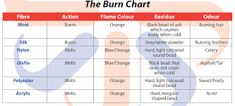 Disclosed Textile Burn Test Chart 2 Identification And