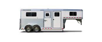 4 horse bison gooseneck with living quarters horse trailer. Gooseneck Two Horse Straight Load Aluminum Horse Trailer Elite Custom Aluminum Horse And Stock Trailers