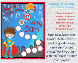 Superhero Behavioral Chart Personalized Reward Chart Star Chart Laminated Assembled Potty Chart Chore Chart Kids Chart Boys