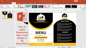 Roll up banner 3' × 6', logo, business card, postcard, label, tag, us legal,. Powerpoint Tutorial How To Make Hotel Menu Card Design In Ms Powerpoint Youtube