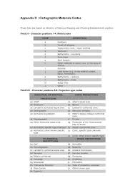 Database walls aice glicowings di padang : Appendix D Cartographic Materials Codes