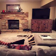 Chelsea Houska Living Area Cozy Rustic Decor I Need This Tv Stand Living Room Remodel Small Basement Remodel Rustic Remodel