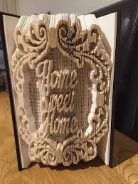 Home Sweet Home Ornate Book Folding Pattern Bookart Kirjat Vanhat Kirjat