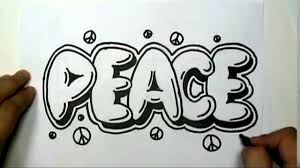 How To Draw Peace In Graffiti Letters Write Peace In Bubble Letters Mat Graffiti Lettering Graffiti Writing Word Drawings