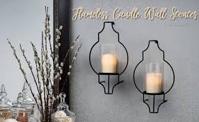 Maybe you would like to learn more about one of these? Amazon Com Flameless Candle Wall Sconces Glass Hurricane Holders With Flickering Led Pillar Candles Warm White Light Black Metal Frame Battery Operated Remote Included Set Of 2 Kitchen Dining