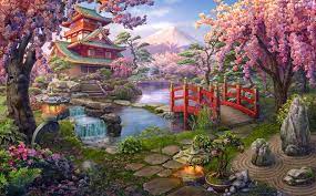 Japanese Garden Hidden City Wiki Fandom In 2021 Japanese Garden Lake Landscape Japanese Garden Design