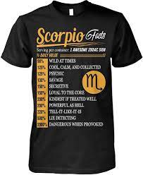 Scorpio Tshirt Scorpio Facts Scorpico Tshirt for Men Women : Clothing,  Shoes & Jewelry - Amazon.com