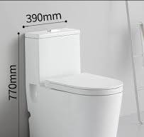 Inodoro Sifónico de Estilo Europeo de Una Pieza con Doble Botón de  Descarga, Inodoros de Botón Superior, Baño de Cerámica Color Blanco, W.C