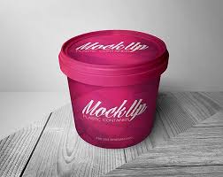 Free Plastic Container Packaging Mock Up In Psd Ice Cream Packaging Ice Cream Containers Packaging Mockup