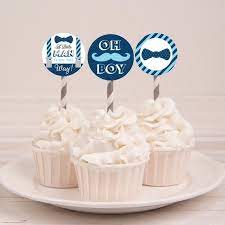 Little Man Baby Shower Cupcake Toppers Template Baby Shower Etsy Cupcake Toppers Template Cupcake Toppers Printable Baby Shower Cupcake Toppers