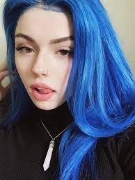 Emmalangevinxo Bright Blue Hair Dyed Hair Blue Blue Hair