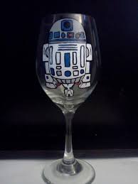 R2d2 Wine Glass Etsy Diy Wine Glasses Wine Glass Art Painted Wine Glasses