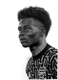 View the player profile of arsenal midfielder bukayo saka, including statistics and photos, on the official website of the premier league. Fine Art Football Print Of Bukayo Saka By Marc Loboda High Quality Giclee