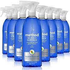 I learned about method glass + surface cleaner after reading a consumer reports article on glass cleaners. Method Glass Cleaner Spray Ammonia Free Plant Based Solution Mirror Window Cleaner Great For Indoor Outdoor Glass Surfaces Waterfall Scent 828 Ml Spray Bottles 8 Pack Packaging May Vary