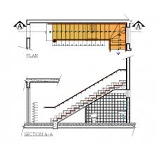 Staircase Detail 2d Dwg Bathroom Under Stairs Staircase Under Stairs
