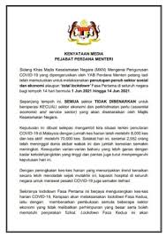 Senarai perdana malaysia yang pertama hingga ke. Kenyataan Media Berkenaan Penutupan Penuh Sektor Sosial Dan Ekonomi Fasa Pertama