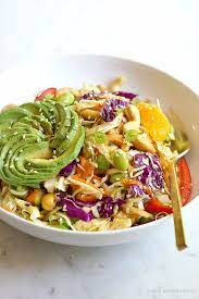 Asian Salad With Ginger Sesame Dressing Yummy Mummy Kitchen Recipe Vegan Asian Recipes Vegetarian Recipes Healthy Asian Recipes