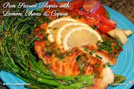pan seared tilapia with lemon chives