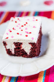 I find that cake flour is best. Red Velvet Poke Cake
