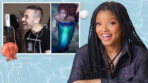 Halle Bailey Watches The Little Mermaid Fan Covers on YouTube