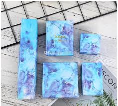 marble blue jewelry gift box