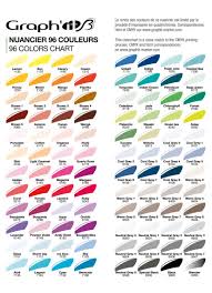 the graphit brush color chart 96 colours graphit marker