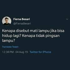 Karena itu, malam ini aku tidur dengan lampu menyala. Twitter Receh Di 2020 Humor Twitter Ungkapan Lucu Kata Kata Motivasi