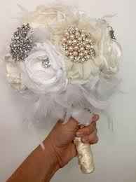 Vintage Flower Bouquet Great Gatsby Bouquet By Pixiepetalshandmade Fabric Flower Bouquet Bridal Bouquet Vintage Flowers