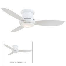 Integrated led brushed nickel ceiling fan with light and remote control with color changing technology. Minka Aire F518l Wh Concept Ii White 44 Flush Mount Ceiling Fan With Remote Con For Sale Online Ebay