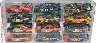 24 compartment 1/24 nascar diecast display case by carney plastics inc. Nascar Diecast Model Car Display Case 12 Car 1 24 Scale