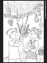 Coloring Page For Succot Kids With Lulav And Etrog Sukkot Crafts Sukkot Coloring Pages