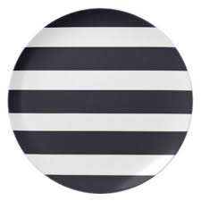 Black And White Striped Dinner Plates Elegant Black And White Striped Dinner Plate Zazzle Com Black And White Plates Black And White Interior Plates