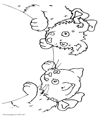 These free, printable cat coloring pages of many cats and kittens are fun for kids. Cat And Dog Coloring Page Coloring Pages Printable Com