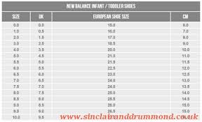 new balance infant size chart sinclairanddrummond co uk