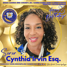 Wishing a joyful birthday to Soror Cynthia Irvin Esq., Spring '24 of the  Gamma Gamma Sigma Alumnae Chapter of Sigma Gamma Rho Sorority, Inc.!  #birthday #Sisterhood #sgrhowpb #GGSSGRho #GreaterWomenGreaterWorld  #happybirthdaysoror💙💛