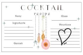 Instant Download Printable Recipe Cards Printable Cocktail Recipe Cards Printable Christmas Printable Recipe Cards Recipe Cards Recipe Cards Printable Free