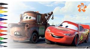 Yes, in this movie lightning mcqueen will be the old guy. Cars 3 Lightning Mcqueen And Mater Coloring Pages For Children With Color Kids Tv Youtube