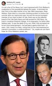 Class News: Peter Wallace '64 remembered during the first presidential  debate