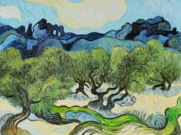 Olive Trees With The Alpilles In The Background By Van Gogh At Overstockart Com Olive Tree Painting Van Gogh Olive Trees Tree Wallpaper Art