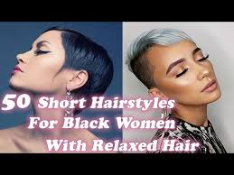 Silky straight hair, fabulous curls, feisty bangs, or short edgy tresses, every woman wants a gorgeous hairstyle. 50 Short Hairstyles For Black Women With Relaxed Hair 2018 2019 Youtube