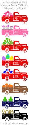 Download A Truckload Of Free Vintage Truck Svg Cut Files For Silhouette Cameo Curio Mint Cricut Explore By Cuttingforbusiness Com Cutting For Business