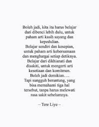 Quotes Indonesia Tere Liye Rindu 23 Best Ideas In 2020 Quotes Indonesia New Quotes Reminder Quotes