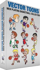 Men Playing Basketball Collection Vector Graphics Vectortoons Com