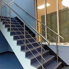 A stainless steel stair railing can add a touch of elegance and comfort to any interior design. Bar Modern Stainless Steel Stair Railing Rs 450 Squarefeet Bharath Steel Id 15159355055