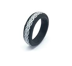6mm Men Or Ladies Flexible Silicon Rubber Celtic Knot Design Wedding Band Ring Size Gwt Silicon C Wedding Band Designs Wedding Ring Bands Celtic Knot Designs