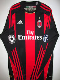 Ac Milan 2010 2011 Home Champions League Football Shirt Soccer Fan Shirts Champions League Football Football Shirts