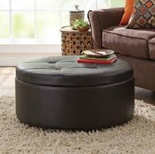 The furniture of america tanenbaum rustic round coffee table ottoman is equal parts tough and chic. Round Woody Stain Less Steel Coffee Table With Storage Decoritem Com Leather Ottoman Coffee Table Ottoman Table Round Coffee Table