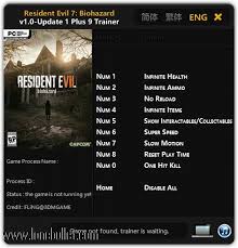 Download Resident Evil 7 Biohazard V1 0 V1 02 9 Trainer For The Game Resident Evil 7 Biohazard You Can Ge Resident Evil Resident Evil 7 Biohazard Biohazard