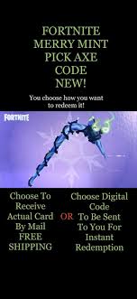 Fortnite players have been drooling over the merry mint pickaxe ever since data miners uncovered it in the game's code last week. Merry Mint Pickaxe Code