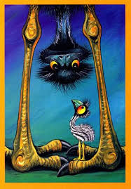 Quot Stunned Emu Designs Quot Greeting Cards By Wendy Binks Ozpetshop Animal Paintings Whimsical Art Bird Drawings